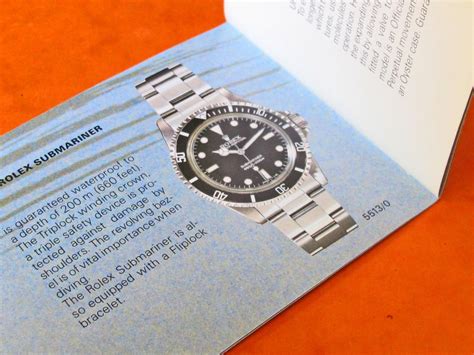 rolex booklets for sale|rolex submariner booklet.